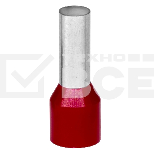 Наконечник-гильза DKC 10-14 мм с изолированным фланцем, красный