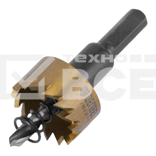 Коронка по металлу Denzel HSS, 26 мм, нитридтитановое покрытие