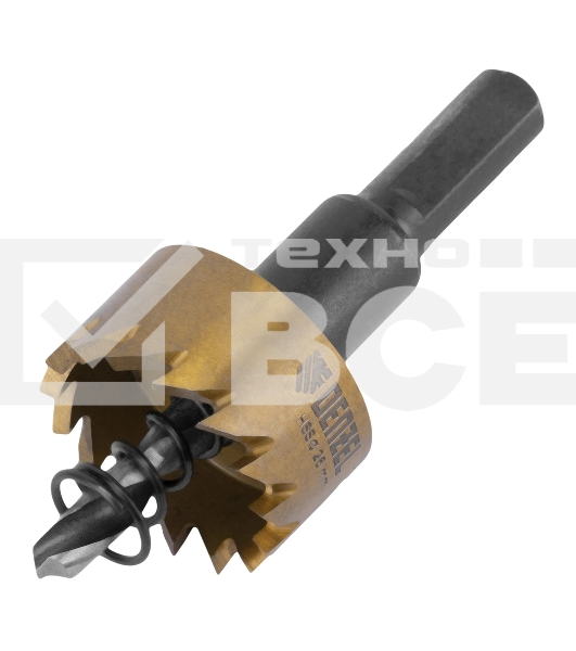 Коронка по металлу Denzel HSS, 26 мм, нитридтитановое покрытие