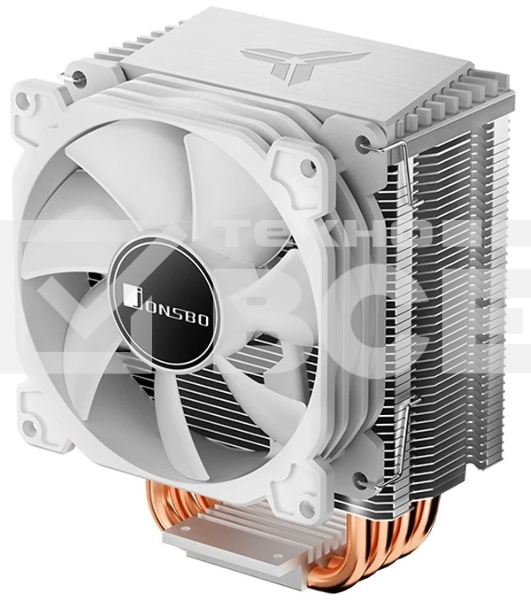 Кулер JONSBO CR-1400 White LGA1700/1200/115X/AM4 (24шт/кор, TDP 125W, PWM, 92мм ARGb Fan, 4 тепловые трубки, 4-pin, белый) Retail