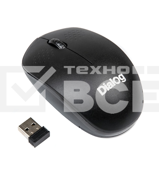 Мышь беспроводная Dialog Comfort MROC-13U черный, 1200 dpi, радиоканал, USB, кнопки - 3