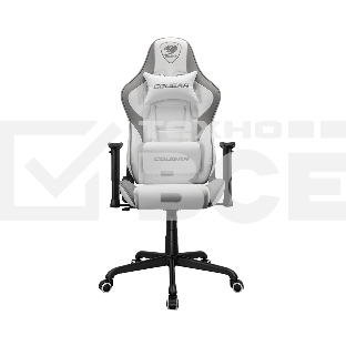 Кресло Cougar Fortress белый, экокожа, 120 кг, механизм качания