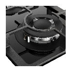 Варочная поверхность Kuppersberg FG 31 B, газ, High-Tech, 30 см, 2 конфорки, автоматический электроподжиг, газ-контроль, форсунки под сжиженый газ, SABAF конфорки, WOK конфорка, чугунные решетки, цвет черный, цвет фурнитуры черный, фото4