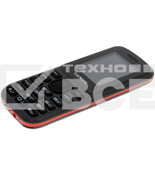Мобильный телефон Texet TM-130 черный-красный