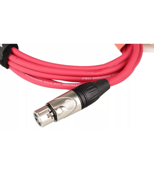 Микрофонный кабель FORCE FMC-05/3 RD XLR (F) -XLR (M), разъемы с никелевым корпусом и посеребренными контактами, 3 м, цвет красный