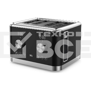 Тостер BQ T4000 Black-Steel, Мощность 1600 Вт, 7 степеней поджаривания