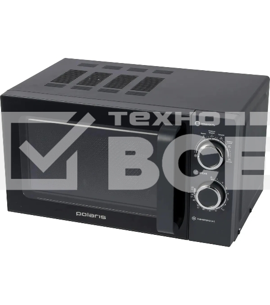 Микроволновая печь Polaris PMO 2001 RUS графитовый, 20 л, 700 Вт, переключатели - поворотный механизм