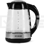 Чайник электрический Hyundai HYK-G3803 1.7л. 2200Вт черный/серебристый (корпус: стекло), фото2