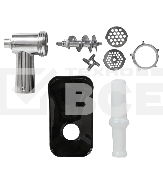 Мясорубка электрическая JVC JK-MG123 белый, 2000 Вт, 2.0 кг/мин, реверс, защита от перегрузки, насадки - 4