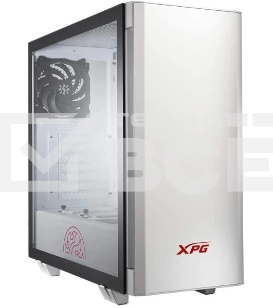 Компьютерный корпус XPG INVADER-WHITECOLOR BOXWORLDWIDE (ATX, подсветка ARGb, 2 вентилятора 120мм, стеклянная боковая панель,белый)