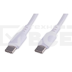 Кабель USB2.0 Cablexpert CC-USB2-CMCM-100-1M-W, Type-C/Type-C, 5A, 100Вт, PD/QC3.0, медь, 1м, белый, пакет, фото4