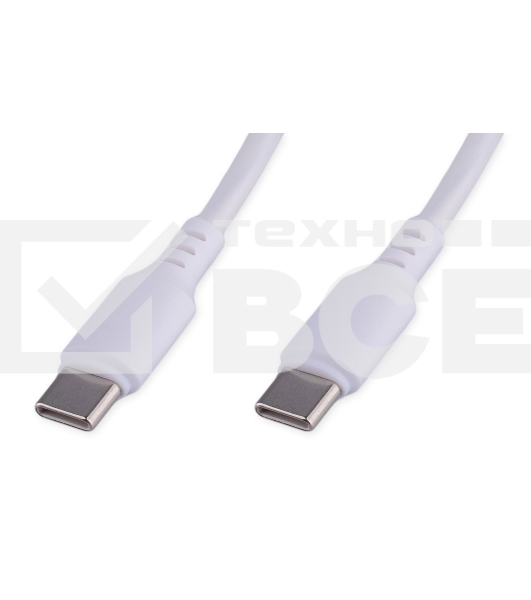 Кабель USB2.0 Cablexpert CC-USB2-CMCM-100-1M-W, Type-C/Type-C, 5A, 100Вт, PD/QC3.0, медь, 1м, белый, пакет