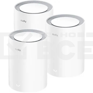 Бесшовный Mesh роутер Cudy M1800(3-Pack) AX1800 10/100/1000BASE-TX белый (упак.:3шт)