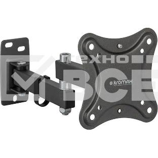 Кронштейн для телевизора Kromax CORBEL-3 черный, 10'-32' макс. 25 кг, настенный, поворот и наклон