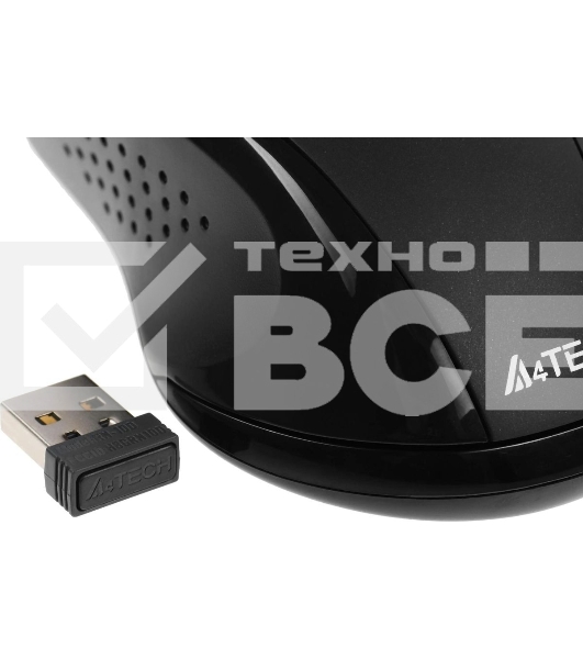 Мышь беспроводная A4Tech G9-500FS черный, 1200 dpi, радиоканал, USB, кнопки - 4