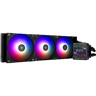 Водяное охлаждение для процессора Thermalright Grand Vision 360 (360mm, LED, Black, ARGB/Fans: 3x120mm, 80.45CFM, 29.4dBA, 2150RPM/Pump height 72.5mm, 6400RPM, Rad thickness 27mm/S: 1700, 1200, 1851, 115X, 2011, 2066, AM5, AM4)