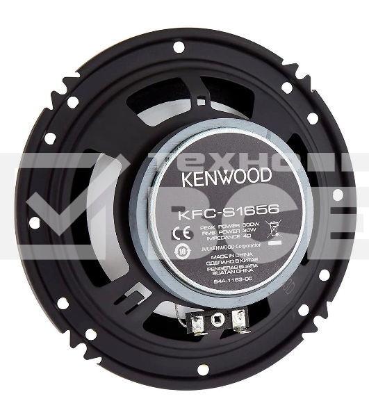 Колонки автомобильные Kenwood KFC-S1656 330Вт 87дБ 4Ом 16см (6.5дюйм) (ком.:2кол.) коаксиальные двухполосные