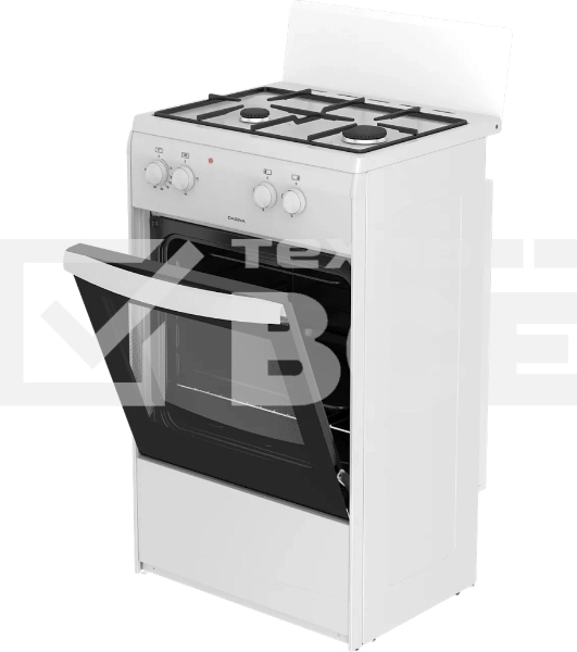 Плита комбинированная Darina S KM 521 300 W белый/черный, конфорок 2 шт, духовка 45 л, 50 см x 85 см x 45 см