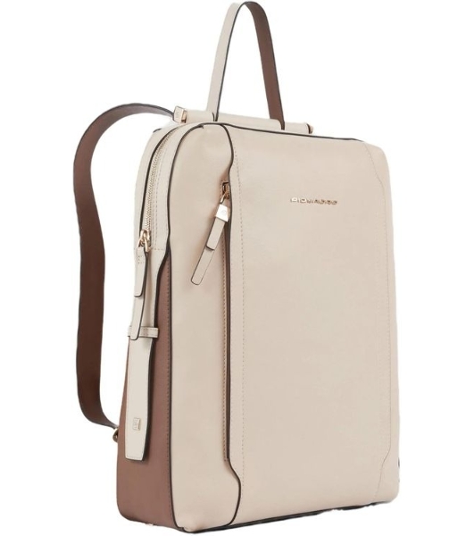 Рюкзак женский Piquadro Circle CA4576W92/BECU бежевый/кофейный кожа