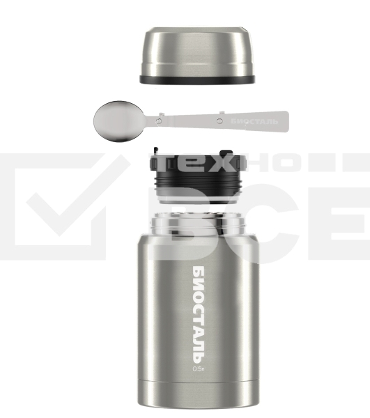 Термос BIOSTAL NTS-500B ОХОТА ш/г, суповой с ложкой, с термочехлом