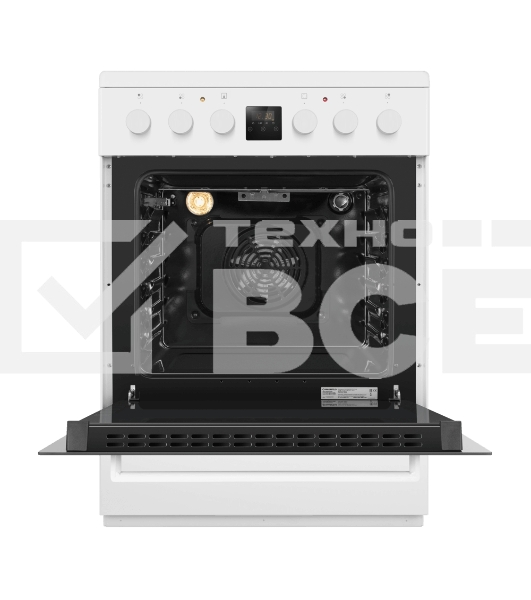 Плита электрическая Maunfeld MEC67CW08TD белый, конфорок 4 шт, духовка 59 л, 60 см x 85 см x 60 см