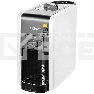 Кофеварка рожковая Kitfort КТ-7467 белый/черный, исп. кофе - молотый/капсулы, 0.8 л, 1100 Вт, 19 бар