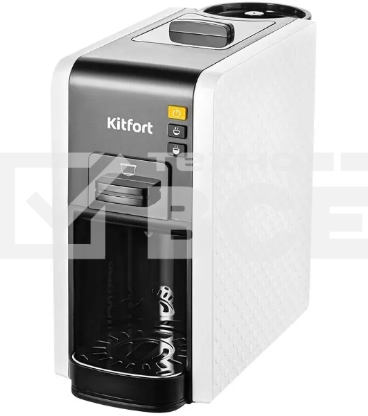 Кофеварка рожковая Kitfort КТ-7467 белый/черный, исп. кофе - молотый/капсулы, 0.8 л, 1100 Вт, 19 бар