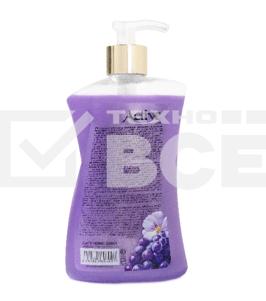 Жидкое мыло жемчужное Active 450 мл. С дозатором. Виноград и цветок (511801638)