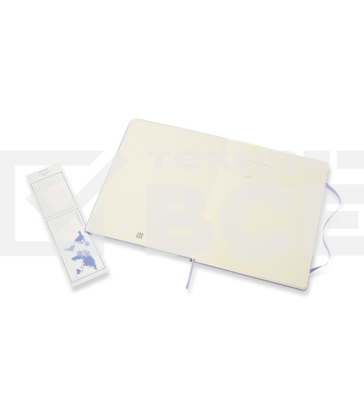 Блокнот Moleskine CLASSIC QP092B42 XLarge 190х250мм, 192 страниц, нелинованный, твердая обложка, голубая гортензия