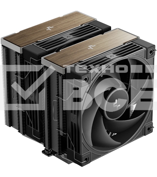 Кулер для процессора DEEPCOOL AK620 G2 LGA1851/1700/1200/115X/AM5/AM4 (8шт/кор, TDP 260W, PWM, DUAL Fan 120мм, 6 тепл. трубок, Copper Base, Wood-grain top cover, черный) RET (R-AK620G2-BKNNMN-GJD)