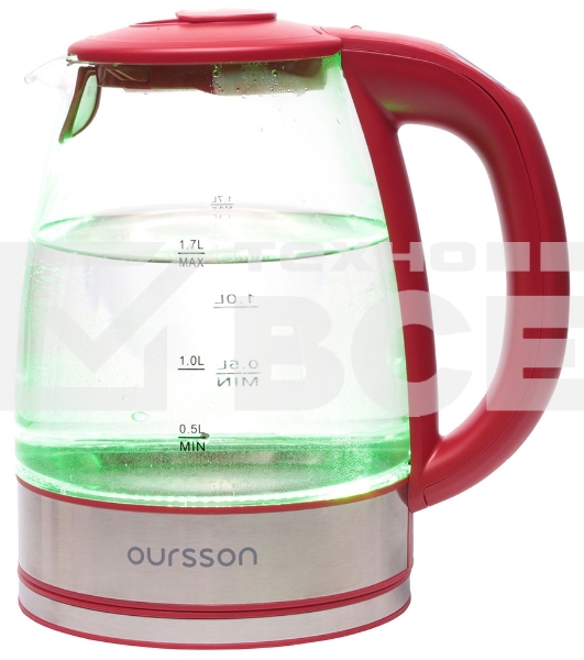 Чайник электрический OURSSON KE1744GD/RD