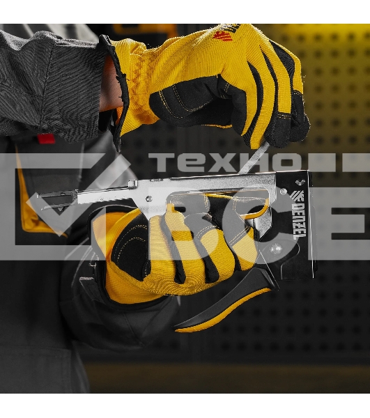 Степлер металлический Denzel скобы в комплекте, 2К рукоятка, тип 53, 6-10 мм