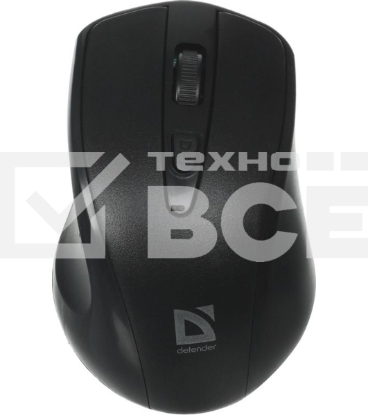 Мышь беспроводная Defender Datum MM-265 черный, 1600 dpi, радиоканал, USB, кнопки - 4