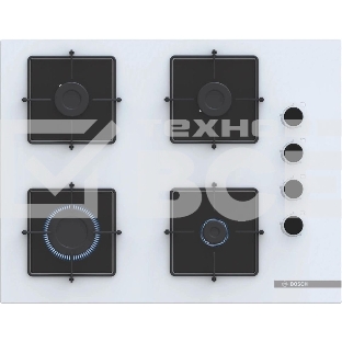 Газовая варочная панель Bosch POP7C2P30O белый