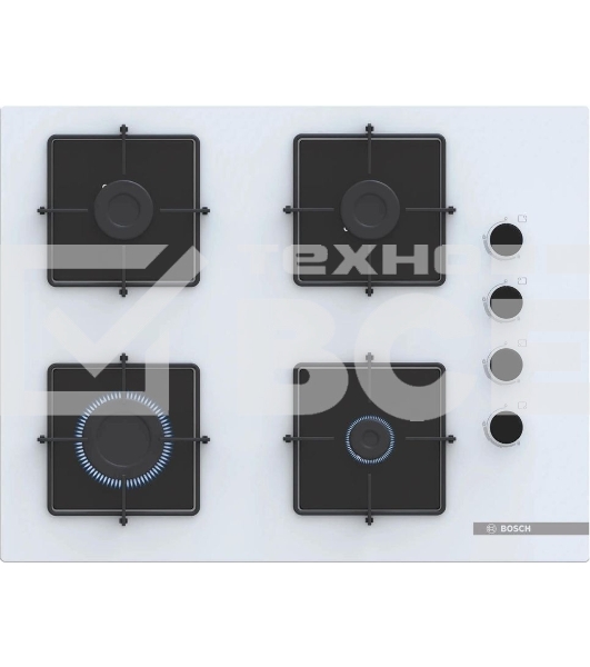 Газовая варочная панель Bosch POP7C2P30O белый