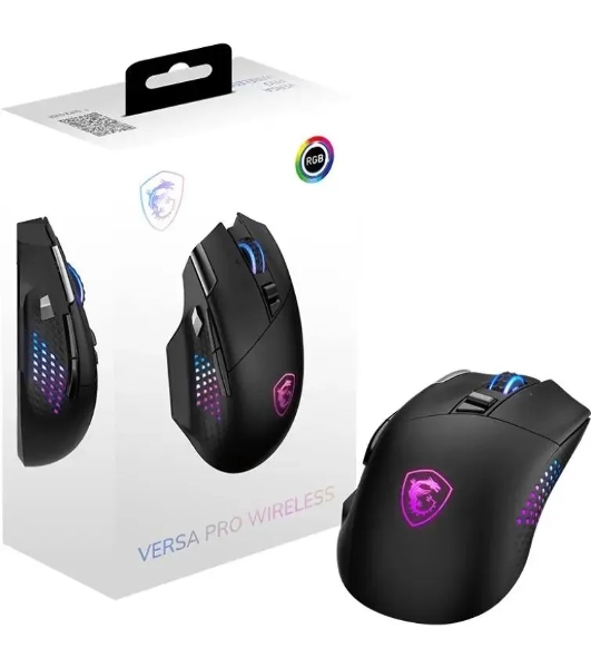 Мышь MSI VERSA PRO W черный оптическая 26000dpi беспров. BT/Radio USB (S12-4301340-CLA)