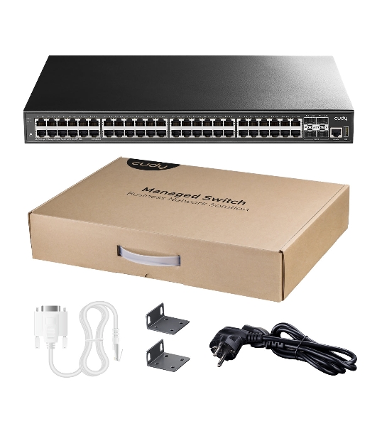 Коммутатор Cudy GS5048S4, 48×1 Гбит/с + 4×10 Гбит/с SFP+