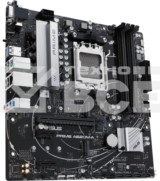 Материнская плата ASUS PRIME A620M-A-CSM, AM5, AMD A620, 2xDDR5, 4xSATA, 2xM.2, 1xPCI-E 4.0 x16, 1xHDMI, 1xDP, 1xVGA, 1x 1Gb LAN, 2xUSB-A 3.2 Gen 1, 4xUSB-A 2.0, 3x3.5 мм, 7.1, Micro-ATX