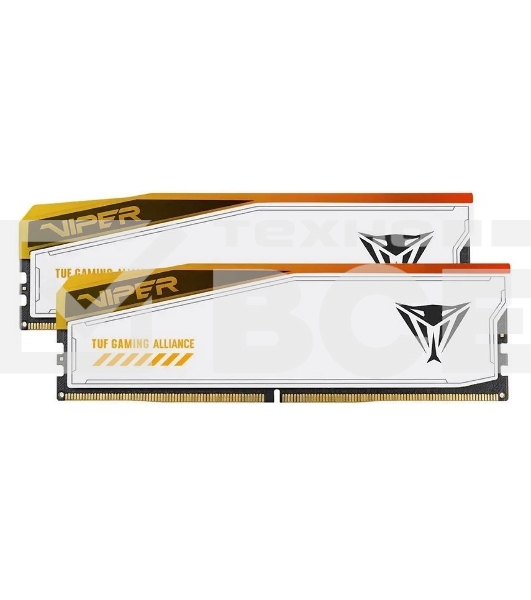 Оперативная память Patriot Viper Elite 5 TUF Gaming, DDR5, 32GB (2x16 GB), 6600 MHz, CL34, радиатор, RGB, белый