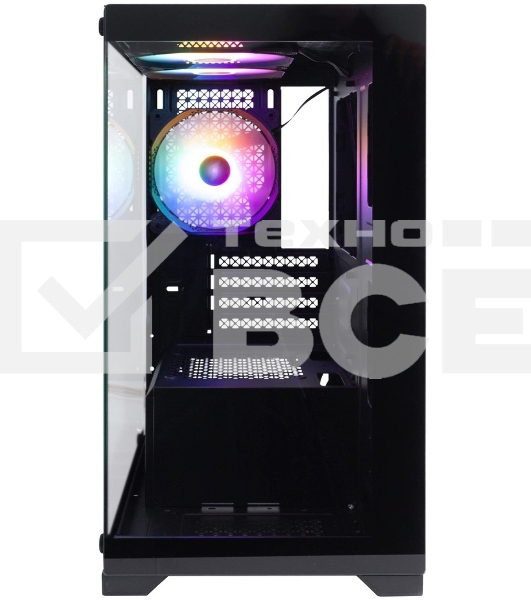 Компьютерный корпус 1STPLAYER MIKU Mi2 Black / mATX / 3x120mm LED fans / Mi2-BK-3F1