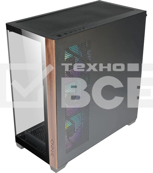 Компьютерный корпус Azza Neptune черный без БП ATX 5x120mm 2x140mm 2xUSB2.0 1xUSB3.0 audio bott PSU