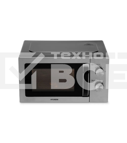 Микроволновая печь Hyundai HYM-M2013 нержавеющая сталь/черный, 20 л, 700 Вт, переключатели - электронный поворотный механизм