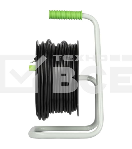 Удлинитель силовой ЭРА GREEN LINE KAT-3x1.5-50m Greenline на катушке пластик 4 розетки с заземлением 50 м ПВС 3x1.5 мм2