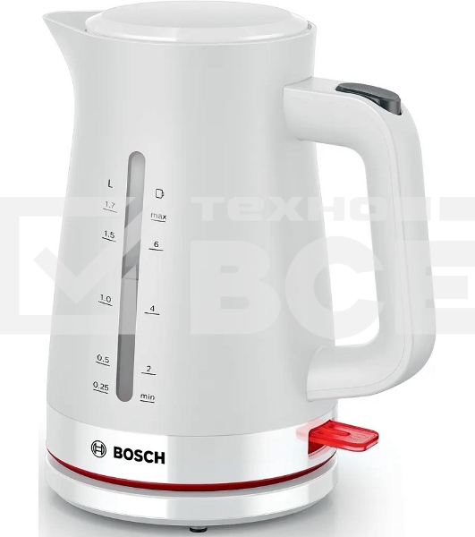 Чайник Bosch TWK3M121 1,7 л, 2400 Вт, белый
