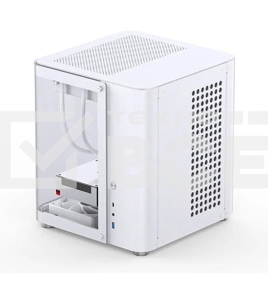 Корпус без блока питания JONSBO TK-1, Mini-Tower, TG, no fan, 1xUSB-A 3.2 + 1xUSB-C 3.2, mATX, mITX White