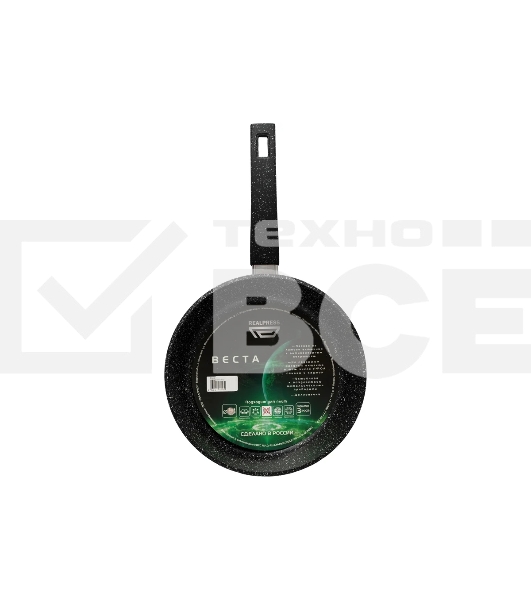 Сковорода из литого алюминия REALPRESS В22Нр 22 см черный
