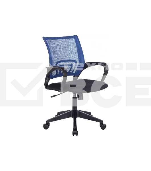 Кресло офисное Бюрократ CH-695N синий TW-05 TW-10 сетка/ткань, крестов. пластик