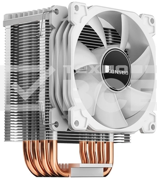 Кулер JONSBO CR-1400 White LGA1700/1200/115X/AM4 (24шт/кор, TDP 125W, PWM, 92мм ARGb Fan, 4 тепловые трубки, 4-pin, белый) Retail