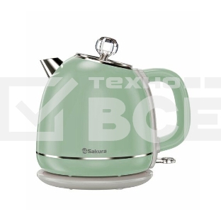 Чайник электрический Sakura SA-2187GR 1.7 л, зеленый/серый