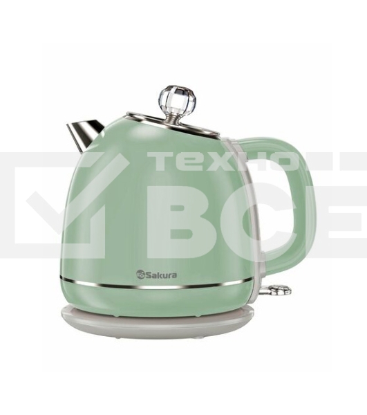 Чайник электрический Sakura SA-2187GR 1.7 л, зеленый/серый